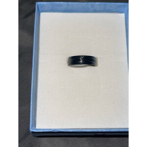 Men's Ring stainless steel Size 17 Black
